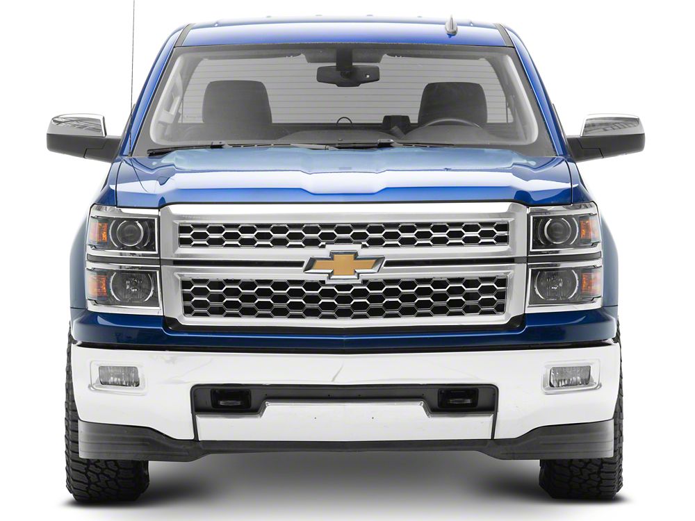 Raxiom OE Style Projector Headlights with Chrome Trim; Black Housing; Clear Lens (14-15 Silverado 1500)