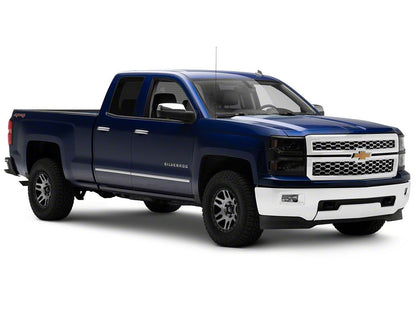 Raxiom CXR Series V2 LED Projector Headlights with Black Trim; Black Housing; Clear Lens (14-15 Silverado 1500)