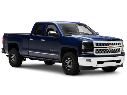 Raxiom CXR Series V2 LED Projector Headlights with Chrome Trim; Black Housing; Clear Lens (14-15 Silverado 1500)