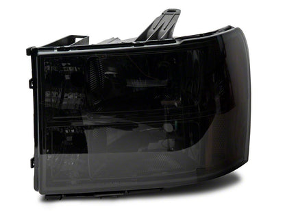 Raxiom Axial Series OEM Style Replacement Headlights; Chrome Housing; Smoked Lens (07-13 Sierra 1500)