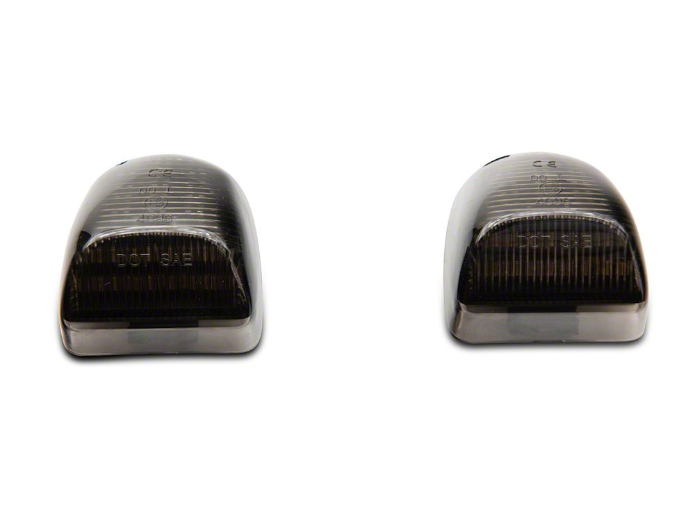 Raxiom Axial Series LED License Plate Lamps; Smoked (01-13 Sierra 1500)
