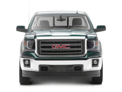 Raxiom Axial Series Projector Headlights; Black Housing; Clear Lens (14-15 Sierra 1500 w/ Factory Halogen Headlights)