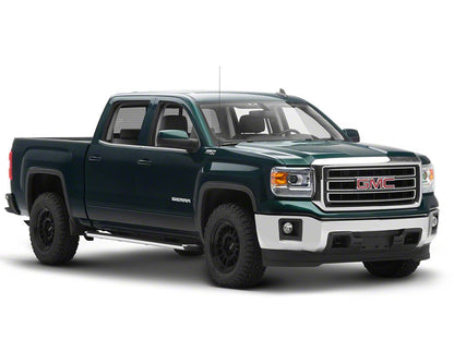 Raxiom LED DRL Bar Factory Style Headlights; Chrome Housing; Clear Lens (14-18 Sierra 1500 w/ Factory Halogen Headlights)