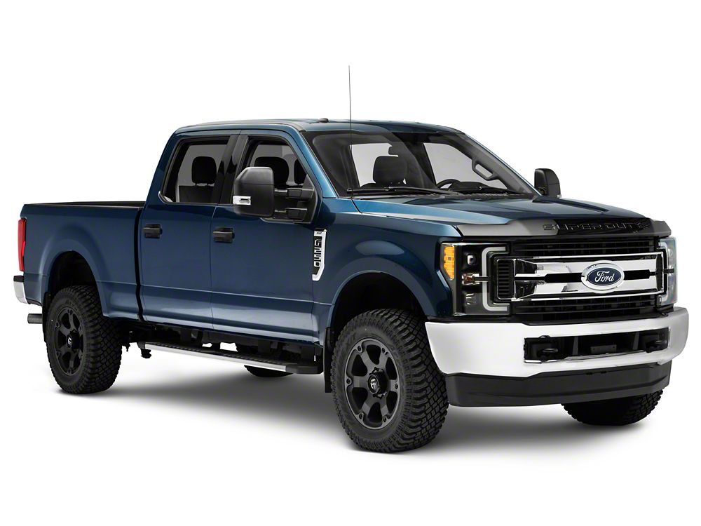 Raxiom Axial Series LED DRL Projector Headlights; Black Housing; Clear Lens (17-19 F-250 Super Duty w/ Factory Halogen Headlights)