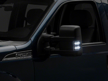 Raxiom Axial Series LED Switchback Side Mirror Marker Lamps; Clear (11-16 F-250 Super Duty)