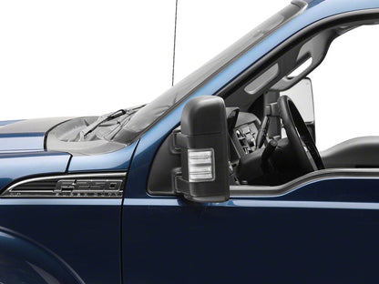 Raxiom Axial Series LED Sequential Switchback Side Mirror Marker Lamps; Clear (11-16 F-250 Super Duty)