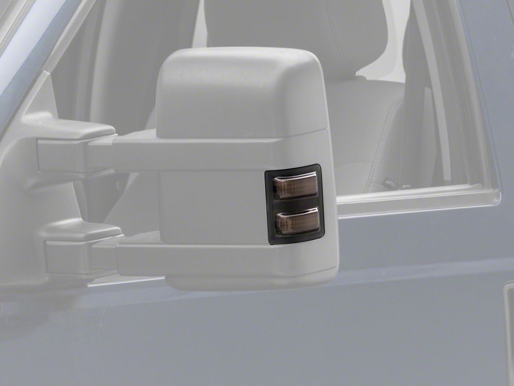 Raxiom Axial Series LED Switchback Side Mirror Marker Lamps; Smoked (11-16 F-250 Super Duty)