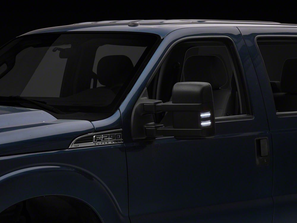 Raxiom Axial Series LED Switchback Side Mirror Marker Lamps; Smoked (11-16 F-250 Super Duty)