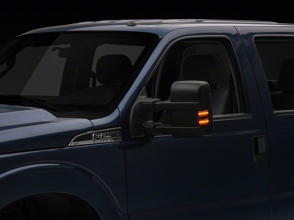 Raxiom Axial Series LED Switchback Side Mirror Marker Lamps; Smoked (11-16 F-250 Super Duty)