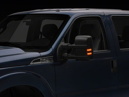 Raxiom Axial Series LED Switchback Side Mirror Marker Lamps; Smoked (11-16 F-250 Super Duty)