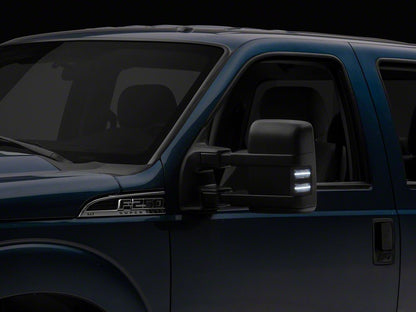 Raxiom Axial Series LED Sequential Switchback Side Mirror Marker Lamps; Smoked (11-16 F-250 Super Duty)