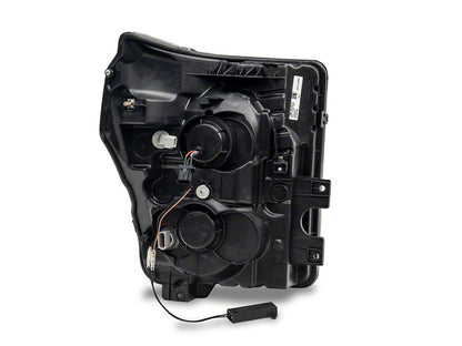 Raxiom LED Projector Headlights with Switchback Turn Signals; Black Housing; Clear Lens (11-16 F-250 Super Duty)