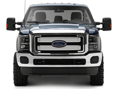 Raxiom LED Projector Headlights with Switchback Turn Signals; Black Housing; Clear Lens (11-16 F-250 Super Duty)