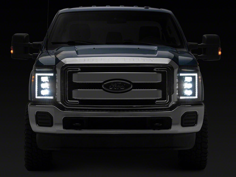 Raxiom CXR Series LED Headlights; Black Housing; Clear Lens (11-16 F-250 Super Duty)