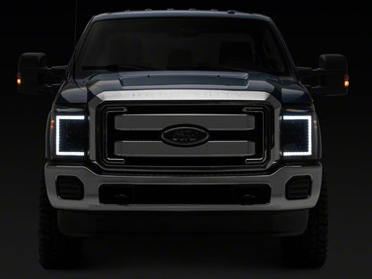 Raxiom CXR Series LED Headlights; Black Housing; Clear Lens (11-16 F-250 Super Duty)