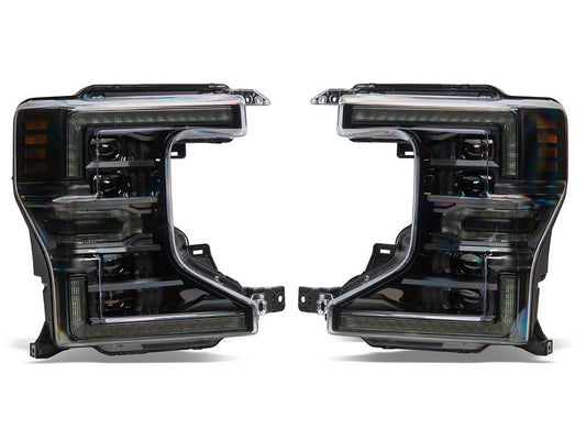 Raxiom CXR Series LED Headlights with Amber DRL; Black Housing; Clear Lens (20-22 F-250 Super Duty w/ Factory Halogen Headlights)