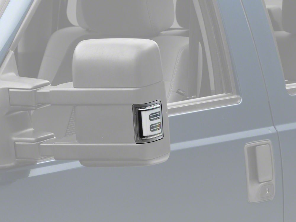 Raxiom V2 LED Side Mirror Marker Lights; Clear (08-16 F-350 Super Duty w/ Factory Mirrors)