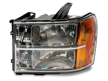 Raxiom Axial Series OEM Style Replacement Headlights; Chrome Housing; Clear Lens (07-14 Sierra 3500 HD)