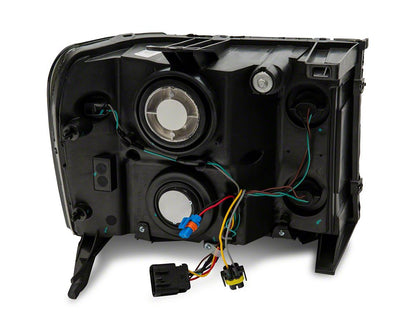 Raxiom Axial Series OEM Style Replacement Headlights; Chrome Housing; Smoked Lens (07-14 Sierra 3500 HD)