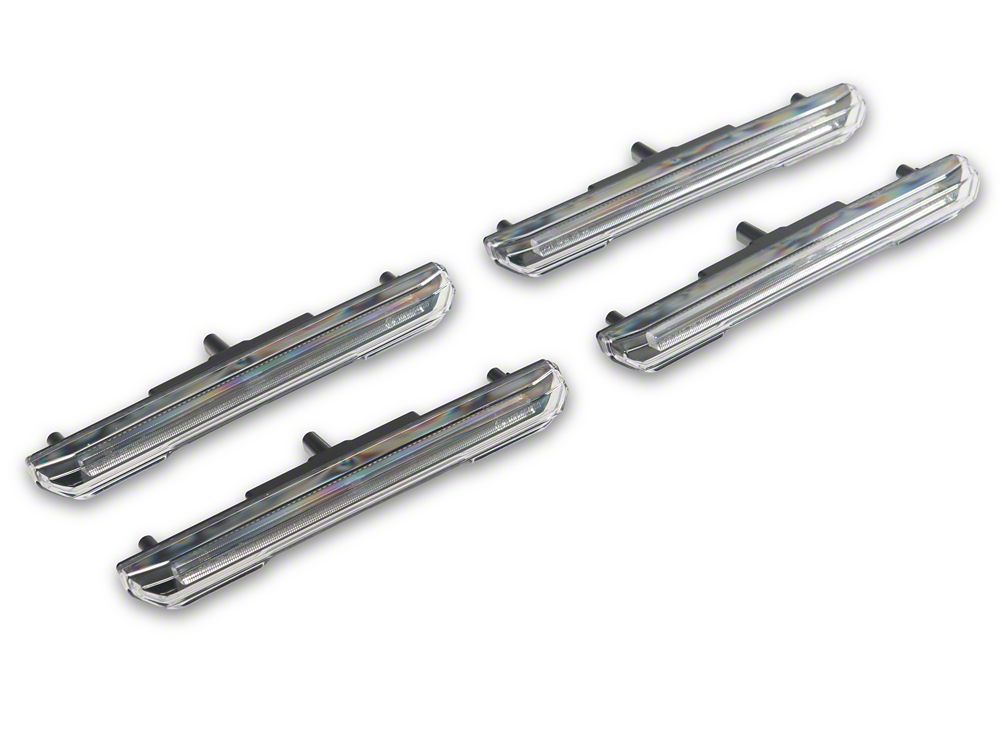 Raxiom V2 LED Side Markers; Clear Lens; Amber LED (20-26 Sierra 3500 HD)