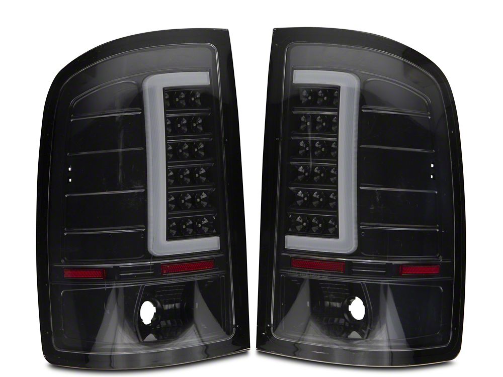 Raxiom Axial Series C-Tube LED Tail Lights; Black Housing; Clear Lens (07-13 Sierra 1500)
