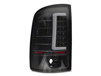 Raxiom Axial Series C-Tube LED Tail Lights; Black Housing; Clear Lens (07-14 Sierra 3500 HD SRW)