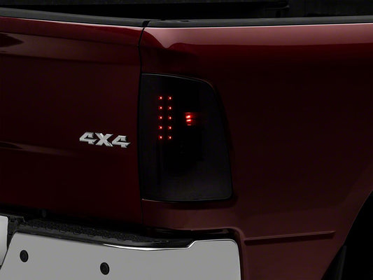 Raxiom Axial Series LED Tail Lights; Black Housing; Smoked Lens (10-18 RAM 3500 w/ Factory Halogen Tail Lights)