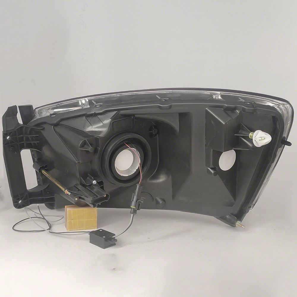 Raxiom Axial Series Headlights with LED Bar; Black Housing; Clear Lens (06-09 RAM 3500)