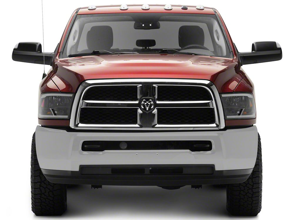 Raxiom Axial Series Headlights with LED Bar; Black Housing; Clear Lens (10-18 RAM 3500 w/ Factory Halogen Non-Projector Headlights)