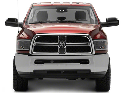 Raxiom Axial Series Headlights with LED Bar; Black Housing; Clear Lens (10-18 RAM 3500 w/ Factory Halogen Non-Projector Headlights)