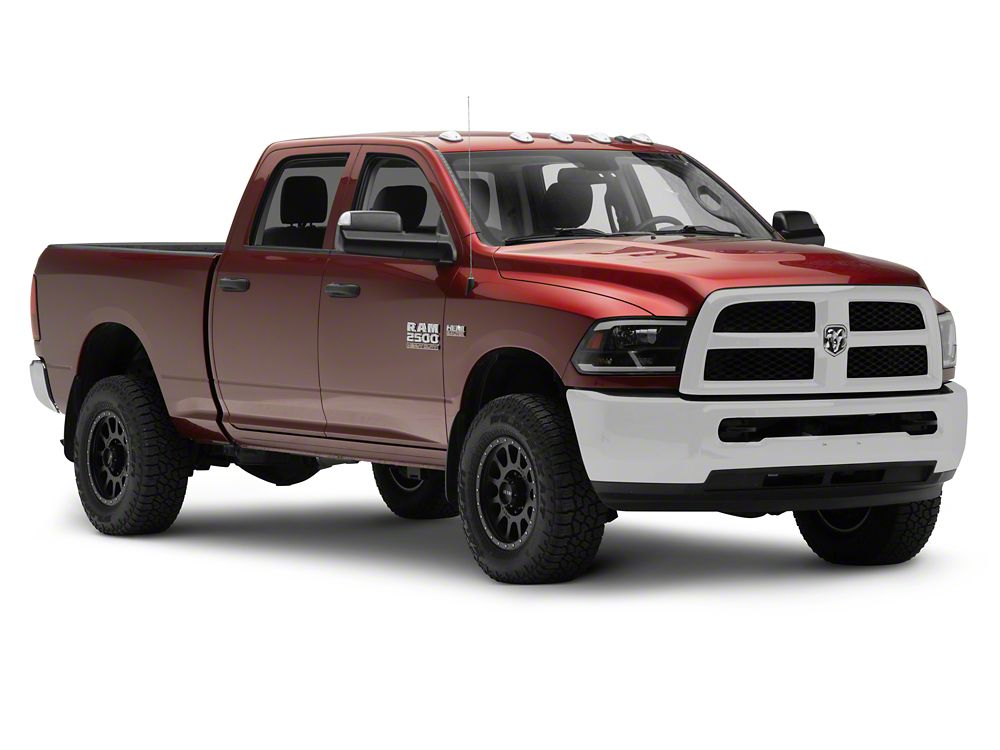 Raxiom Axial Series Headlights with LED Bar; Black Housing; Clear Lens (10-18 RAM 3500 w/ Factory Halogen Non-Projector Headlights)