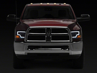 Raxiom Axial Series LED Headlights; Black Housing; Clear Lens (10-18 RAM 3500 w/ Factory Halogen Non-Projector Headlights)