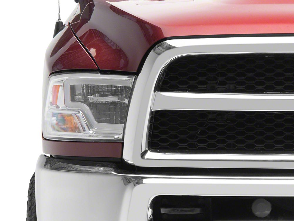 Raxiom Axial Series LED Headlights; Chrome Housing; Clear Lens (10-18 RAM 3500 w/ Factory Halogen Headlights)