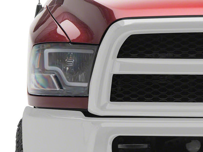 Raxiom LED Bar Headlights; Black Housing; Clear Lens (10-18 RAM 3500 w/ Factory Halogen Non-Projector Headlights)