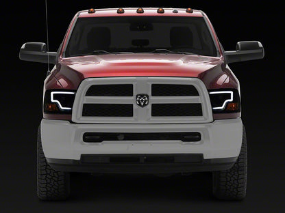 Raxiom LED Bar Headlights; Black Housing; Clear Lens (10-18 RAM 3500 w/ Factory Halogen Non-Projector Headlights)