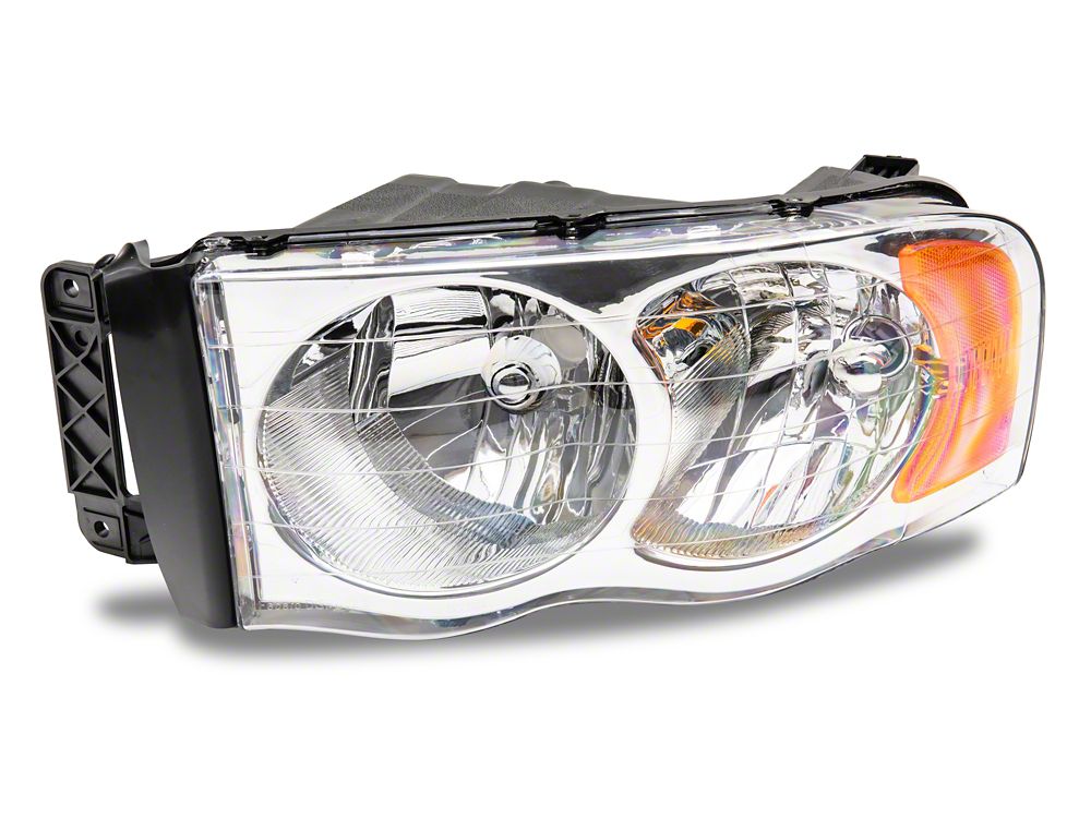 Raxiom Axial Series OEM Style Replacement Headlights; Chrome Housing; Clear Lens (03-05 RAM 3500)