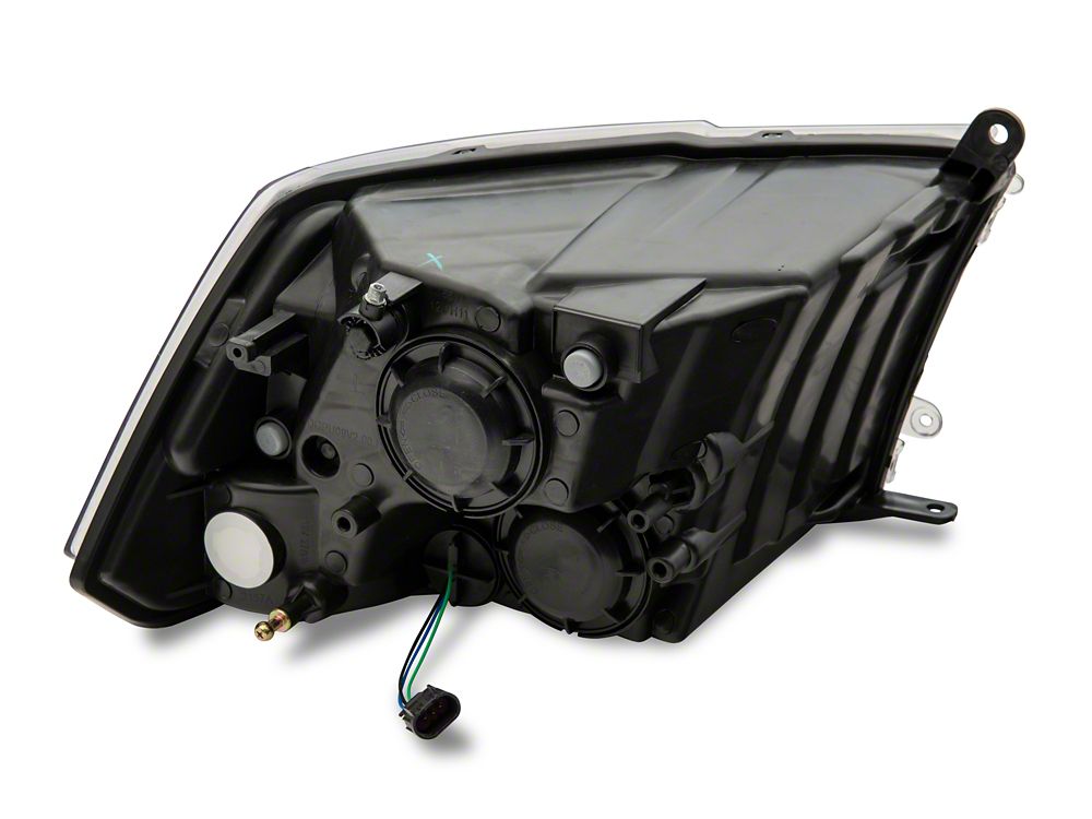 Raxiom Axial Series Euro Style Headlights with Dual Bulb; Black Housing; Clear Lens (10-18 RAM 3500 w/ Factory Halogen Non-Projector Headlights)