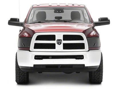 Raxiom Axial Series OEM Style Replacement Headlights with Single Bulb; Chrome Housing; Smoked Lens (10-18 RAM 3500 w/ Factory Halogen Non-Projector Headlights)