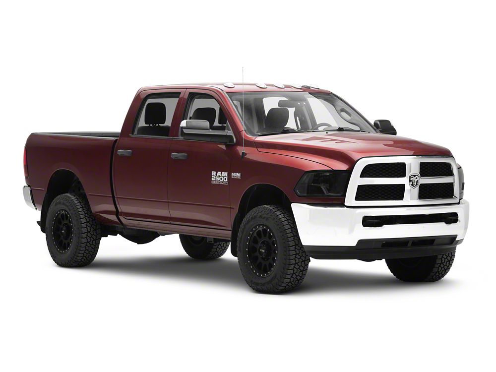 Raxiom Axial Series OEM Style Replacement Headlights with Single Bulb; Chrome Housing; Smoked Lens (10-18 RAM 3500 w/ Factory Halogen Non-Projector Headlights)