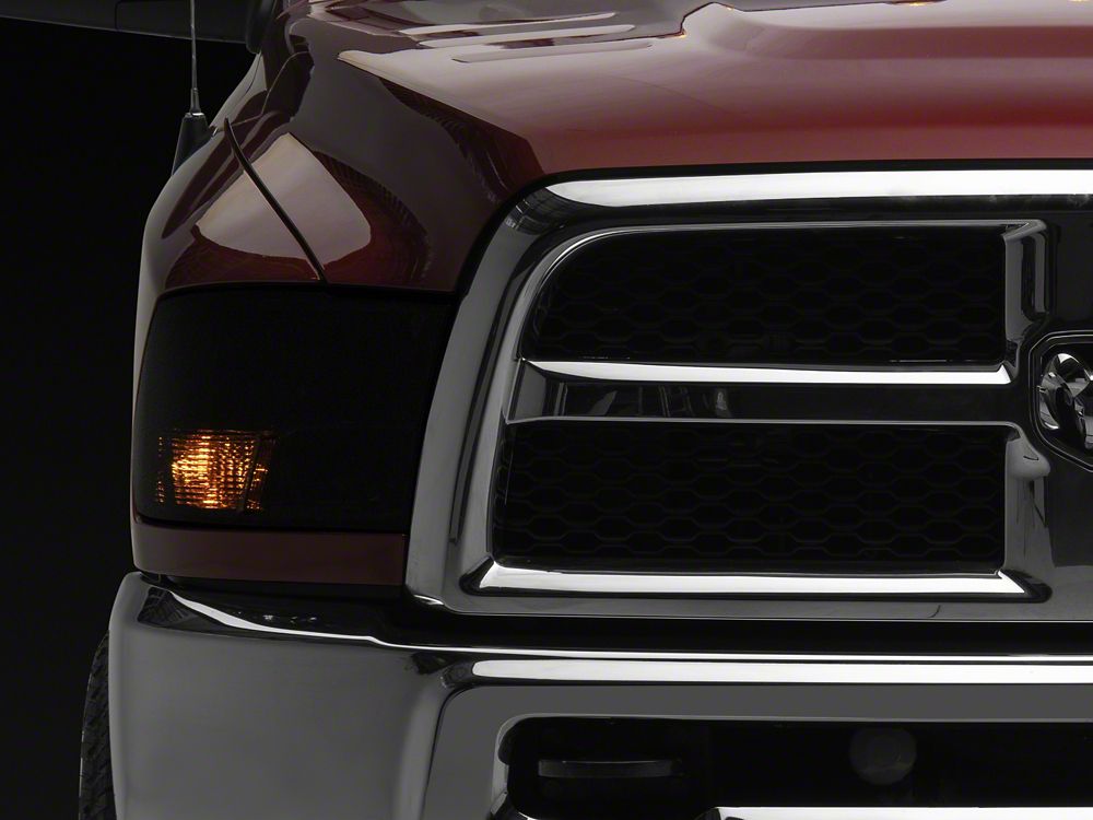 Raxiom Axial Series OEM Style Replacement Headlights with Dual Bulb; Chrome Housing; Smoked Lens (10-18 RAM 3500 w/ Factory Halogen Non-Projector Headlights)