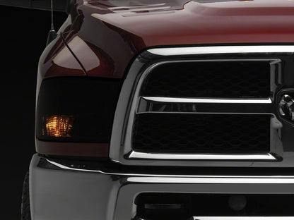 Raxiom Axial Series OEM Style Replacement Headlights with Dual Bulb; Chrome Housing; Smoked Lens (10-18 RAM 3500 w/ Factory Halogen Non-Projector Headlights)