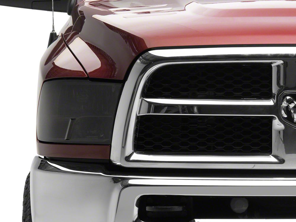 Raxiom Axial Series OEM Style Replacement Headlights with Dual Bulb; Chrome Housing; Smoked Lens (10-18 RAM 3500 w/ Factory Halogen Non-Projector Headlights)