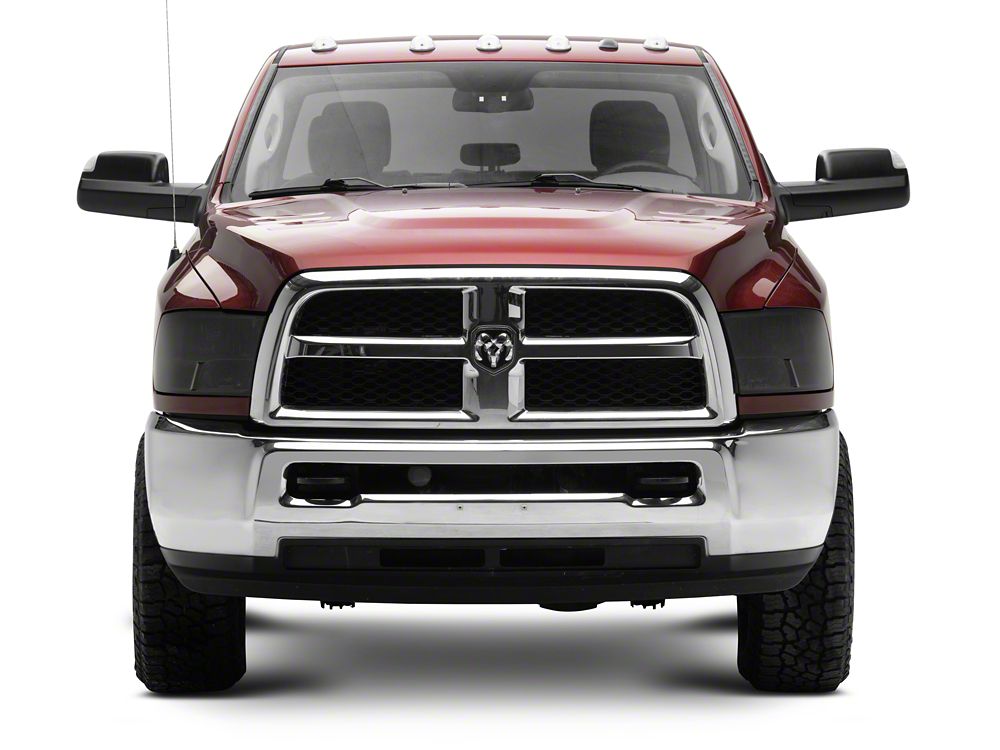 Raxiom Axial Series OEM Style Replacement Headlights with Dual Bulb; Chrome Housing; Smoked Lens (10-18 RAM 3500 w/ Factory Halogen Non-Projector Headlights)