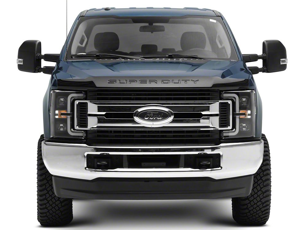 Raxiom Axial Series LED DRL Projector Headlights; Black Housing; Clear Lens (17-19 F-350 Super Duty w/ Factory Halogen Headlights)