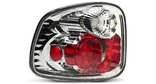 Raxiom Axial Series Euro Tail Lights; Chrome Housing; Clear Lens (97-00 F-150 Flareside)