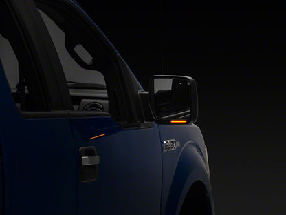 Raxiom Axial Series Side Mirror LED Turn Signal Lights; Smoked (04-14 F-150)