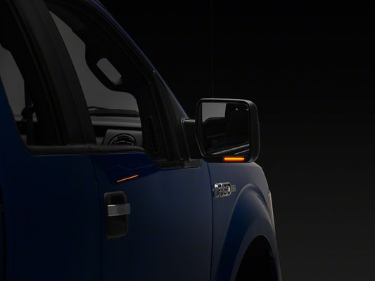 Raxiom Axial Series Side Mirror LED Turn Signal Lights; Smoked (04-14 F-150)