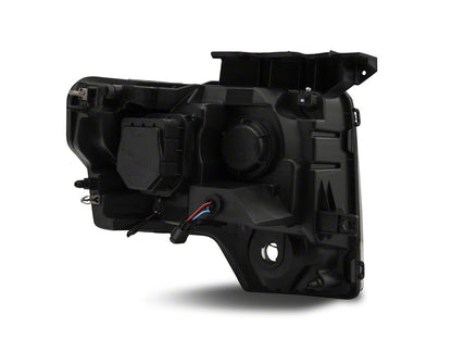 Raxiom Super White LED Halo Projector Headlights; Black Housing; Clear Lens (09-14 F-150 w/ Factory Halogen Headlights)