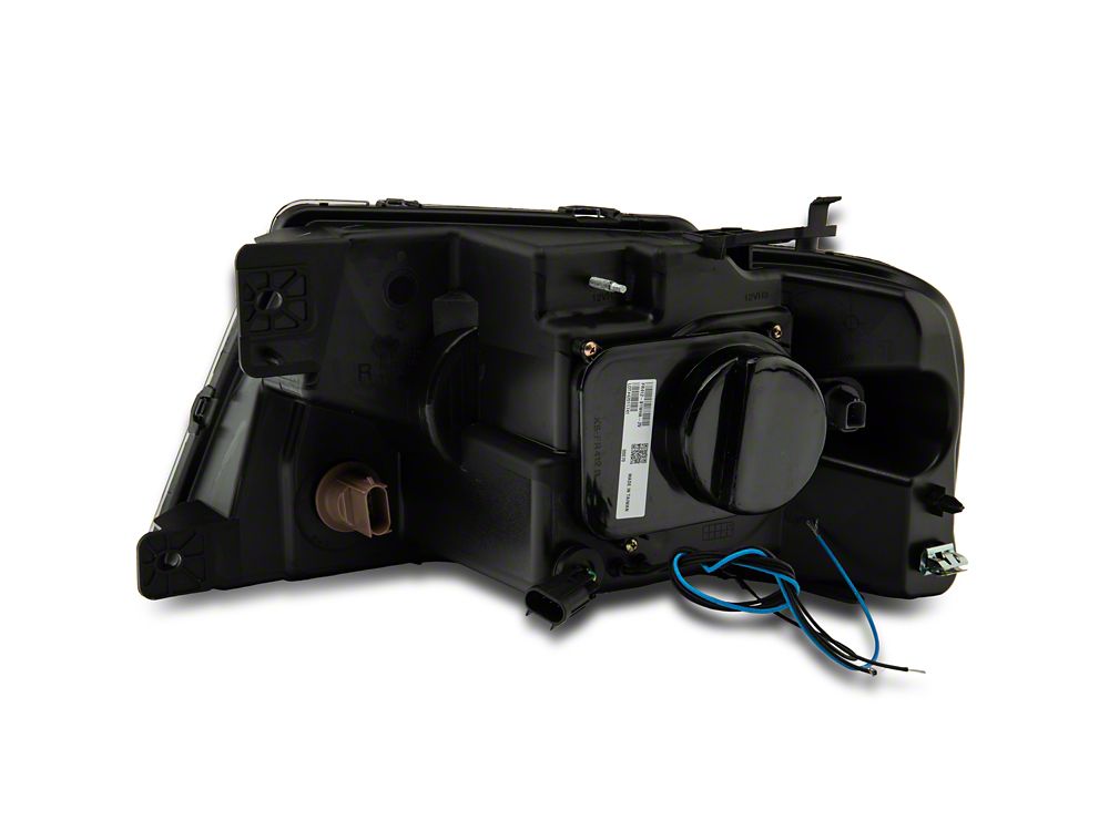 Raxiom Dual LED Halo Projector Headlights; Black Housing; Clear Lens (04-08 F-150)