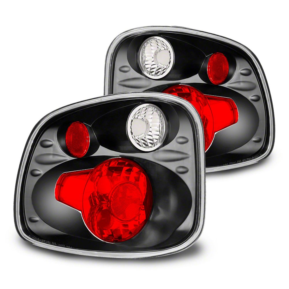 Raxiom Axial Series Version 2 Tail Lights; Black Housing; Clear Lens (01-03 F-150 Flareside)